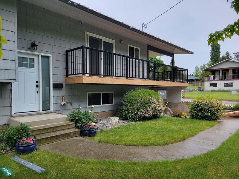 Kelowna home with a new deck and railing